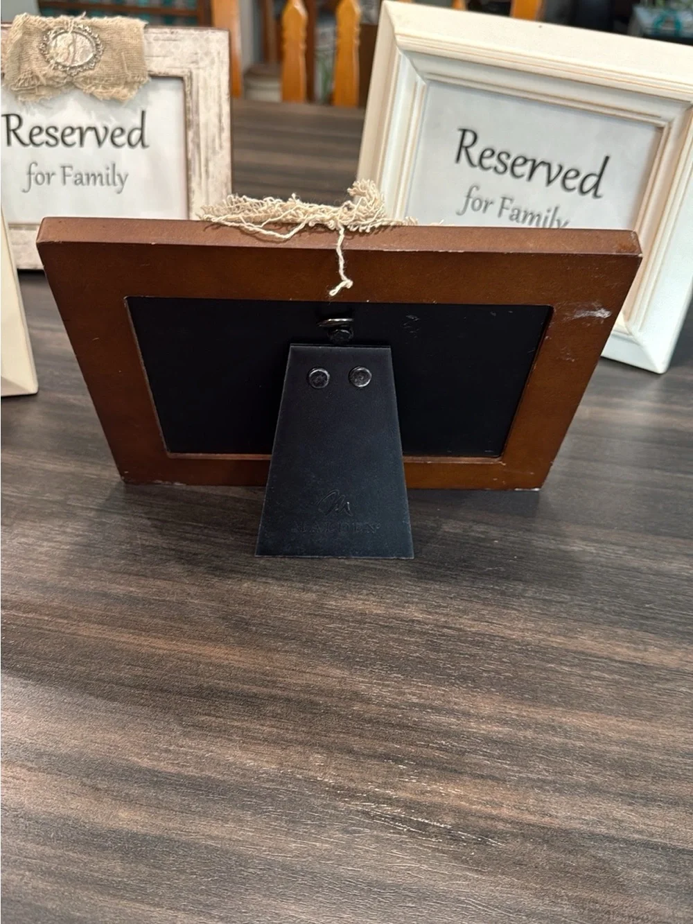 Reserved for Family Rustic Cream Table Frame Set